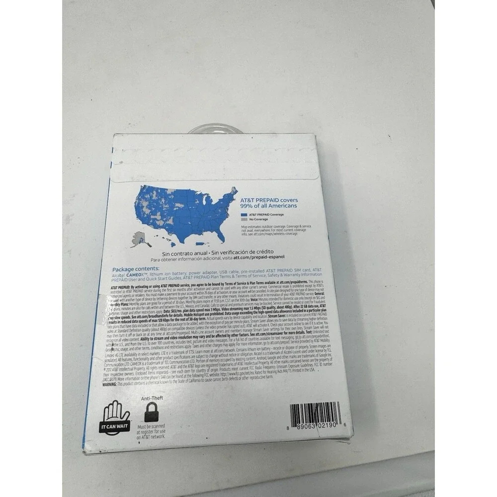Brand New, AT&T Prepaid Alcatel Cameox Phone